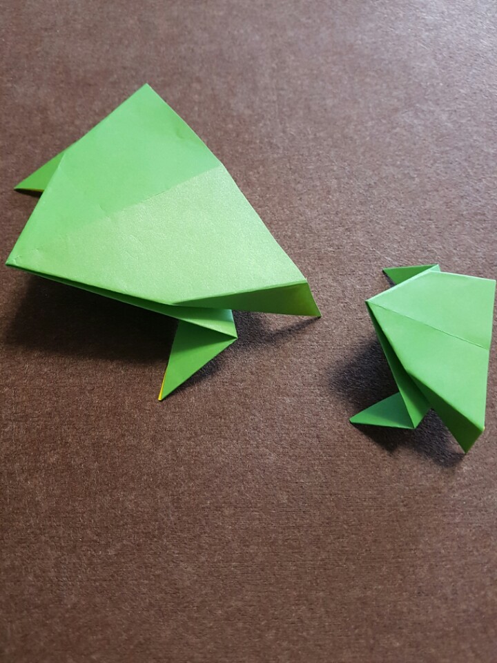 색종이 개구리 종이접기