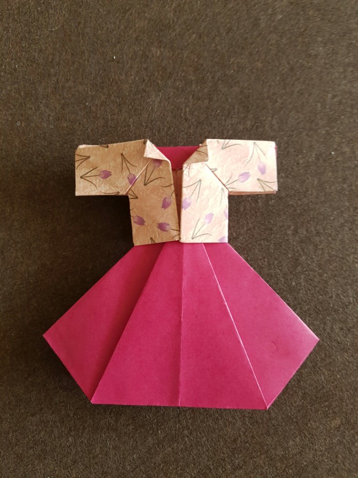 한복 종이접기 저고리접기