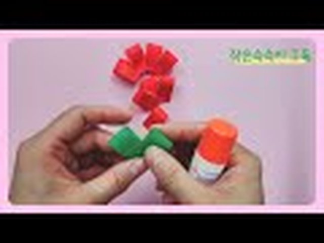 카네이션 접기 3단계