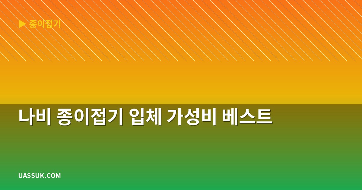 나비 종이접기 입체 가성비 베스트