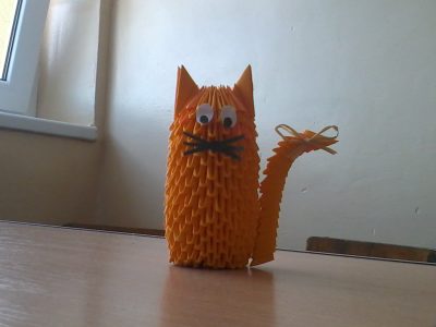 고양이 색종이 접는법